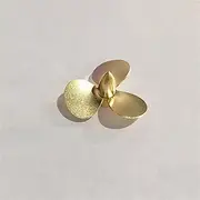 QONXIX 3 Blades Propeller Aperture M4 Brass Paddle Marine Props, for RC Simulation Ship Electric Boat Model Diameter 35mm RC Boat Propellers (Color : 1pcs Positive)