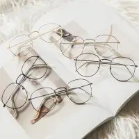 在飛比找蝦皮商城優惠-ZUCAS~韓版復古文藝小清新圓框 眼鏡 文青眼鏡 復古眼鏡