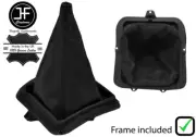 BLACK STITCH LEATHER GEAR BOOT+PLASTIC FRAME FITS HOLDEN COLORADO RC 2008-2012