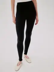 Another Tomorrow SEAMED LEGGING in Black at Nordstrom, Size Medium It