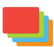 GLE2016 Silicone Placemats,Placemats for Kids,Waterproof Heat Resistant Non-Slip Kitchen Table Mats for Dining Table, Easy to Clean 16 x 12 Inches, Set of 4