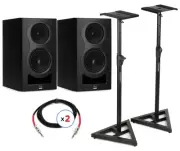 Kali Audio IN-5 5-inch Powered Studio Monitor Pair with Stands and Cables