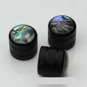 4 Pcs Guitar metal Dome control knob abalone inlay volume tone knobs Black