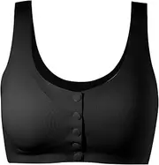 [Lervanla] Mastectomy Bras with Pockets for Prosthesis Front Closure Bras for Women No Underwire Surgical Bra