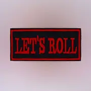 Let's Roll Patch — Iron On Badge Embroidered Motif — Biker Motto