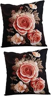 BUTIFULSIC 2pcs Throw Pillow Covers Pillow Cases Cover Sofa Throws for Couches Pink Cases Pink Covers Sofa Pillow Flowers Throw Cover Peony Throw Pillow Case Throw Covers Black