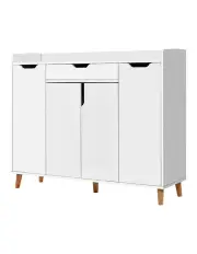 [Artiss] Shoe Rack Cabinet Adjustable 26 Pairs in White