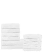 Superior Jacquard and Solid Super Absorbent 12pc Combed Cotton Towel Set