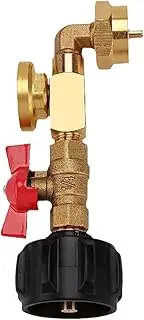Propane Refill Adapter | 90-Degree Elbow Propane Tank Refill Adapter with Gauge and Valve, Transfer, Tank Accessories for Family, Christmas