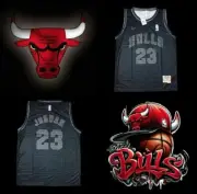 CHICAGO BULLS BLACK MICHAEL JORDAN 23 JERSEY SIZE 2XL
