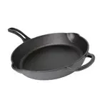 MIR-19052 10" Pre-Seasoned Ready to Use Round Cast Iron Skillet with Helper H...