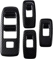 ZAPYVET Carbon Fiber Window Lift Switch Panel Cover Trim Inner Door Armrest Protection, for Ford, Ranger Everest 2015-2021 Car Window Switch Panel