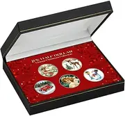 Coin Collection JFK Colorized Holiday Half Dollars | Vintage Christmas Coin Set | Display Box | Certificate of Authenticity