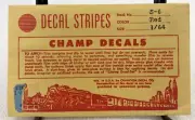 HO Champ Decals S-6 Red Stripes 1/64" HO O Scale NIP