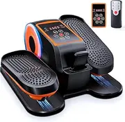 Under Desk Elliptical Machine, Ellipse Leg Exerciser for Seniors with 15 Adjustable Speed, Quiet & Portable Seated Pedal Exerciser, Ellipse Leg Exerciser While Sitting for Seniors (Black02)