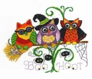 Ursula Michael Counted Cross Stitch Leaflet ~ Halloween Hoots ~ 2841