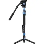 Sirui P-325FS 5-Section CF Monopod w/Feet and VH-10 Video Head, 58.9" Max Height