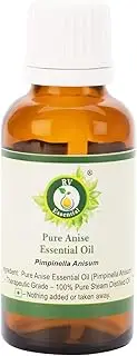 R V Essential Pure Anise Essential Oil 5ml (0.169oz)- Pimpinella Anisum (100% Pure and Natural Steam Distilled)