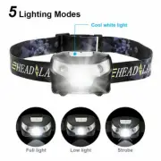 LED Head Torch Waterproof Headlight Lamp Induction Headlamp USB Rechargeable