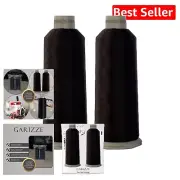 100% Polyester 2 Pack Black Embroidery Thread - 5500 Yards for Seamless Sewing