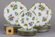 Brand New Herend Queen Victoria Plate Set for Six People, 18 Pieces