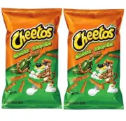 911551 2 X 226G BAG CHEETOS CHEDDAR JALAPENO CRUNCHY STICKS HOT SPICY SHARE SIZE