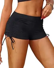 [Holipick] Swim Shorts Women Boyshort Swim Bottoms Tummy Control Bathing Suit Bottoms Tankini Swimsuit Board Shorts