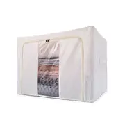 Linen Look Collapsible Box with Window - Extra Large, Stripe