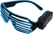 Beaupretty 1Pair Flashing Wireless LED Glasses for Parties Halloween and Festivals Unique Glowing Party Props for Carnival Camping Disco and Stage Performances