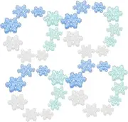 Operitacx 45pcs Snowflake Charms for DIY Crafts Semi-Transparent Snowflake Decorations for Phone Cases Hairpins Bracelets Elegant Winter Themed Accessories for Creative Projects
