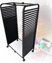Classroom Art Drying Rack,Canvas Rack Art Storage with Wheels,30 Shelves,Suitable for Home and Art School Oil Painting Drying Rack