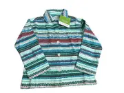 Garnet Hill Kids’ Flannel Sleepwear Pj Top New Size Small Blue