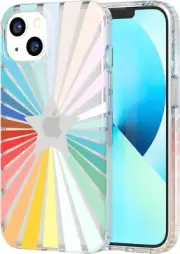 Tech21 Evo Art Rainbow Star Multi Drop Protection Strong Case for iPhone 13 14