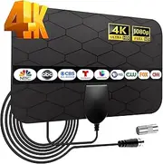 Portable Antenna TV,Digital TV Antenna,Antenna for Smart TV,TV Antenna for Local Channels,Support 4K 1080P,TV Antenna Amplifier Signal-Booster,10ft Coaxial HDTV Cable,HD TV Antenna Indoor