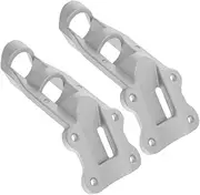 Kisangel 2pcs Aluminum Flagpole Holder: Outside House Flag Pole Bracket Heavy Duty Metal Flag Mount Alloy Mounting Brackets for Outdoor Garden Schools Silver