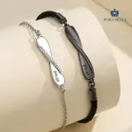 【PORABELLA】925純銀 莫比烏斯環情侶手鍊 男女一對小眾設計情人節禮物 BRACELETS(一對販售)