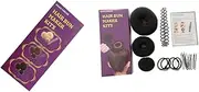 MERRYHAPY Easy to Use Hair Bun Maker Styling Tool Set for Cosmetology Students Black Complete Braiding Tool Clips Coils Exquisite Box