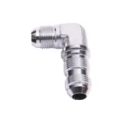 Aeroflow Brand 90 Degree Bulkhead An -8 AN Silver Finish Hose Fitting