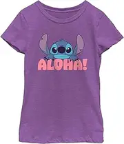 [Disney] Girl's Lilo & Stitch Aloha Stitch T-Shirt