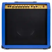 LyxPro 60W Electric Guitar Amp, Guitar Amplifier W/Built-In Speaker, Blue