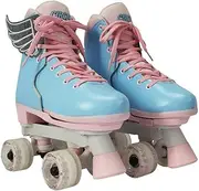 Circle Society Classic Adjustable Roller Skates for Kids - Cotton Candy Design, Sizes 3-7 US Girls - Perfect for Indoor and Outdoor Skating Fun and Active Play