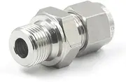1PC 316 Stainless Steel Double Ferrule Compression Tube Fitting G 228-1, Lock*Male BSPP Thread(1/2 * 3/8 INCH)