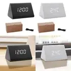 Digital Alarm Clock Wood Electronic Alarm Clock for Travel Desktop Indoor