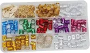 Mikinona 150Pcs Hair Extension Rings Colorful Decorative Accessories for Braids Dreadlocks and Crochet Styles for Parties Weddings and Fashion Shows