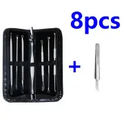 8 Pcs Blackhead Pimple Blemish Face Acne Comedone Remover Extractor Tools Kit