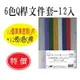 Q桿文件套12組入-彩色桿 DIY報告夾.資料夾.文件夾.公文夾.文件套 Q310 特價X2包