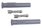MSD Replacement Boots and Terminals Silicone Grey Straight Spark Plug Boots