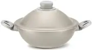 Pensofal VapSi Wok 2 Handles, Tray, Fork & Lid, Pearl White
