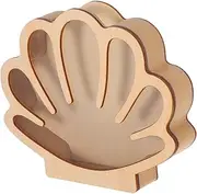 Mobestech Wooden Seashell Display Case Multi-Function Shadow Case for Seashell Storage Decorative Shell Shaped Case Convenient Display Shadow Case for Tabletop Use