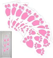 Easter Bunny Footprints for Floor - Easter Bunny Decals Stickers Floor Decal Clings 9 Sheets - PVC Floor Stickers, Easter Wall Decals for -Parties Supplies Egg Hunt